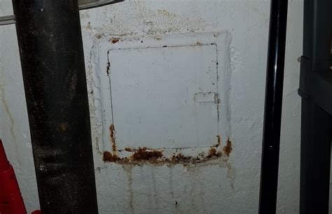 chimney leaks in heavy rain|Water leaking in through cleanout door.